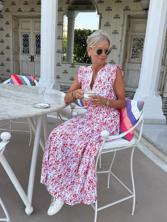 Nanda - Pink & Orange Sprig