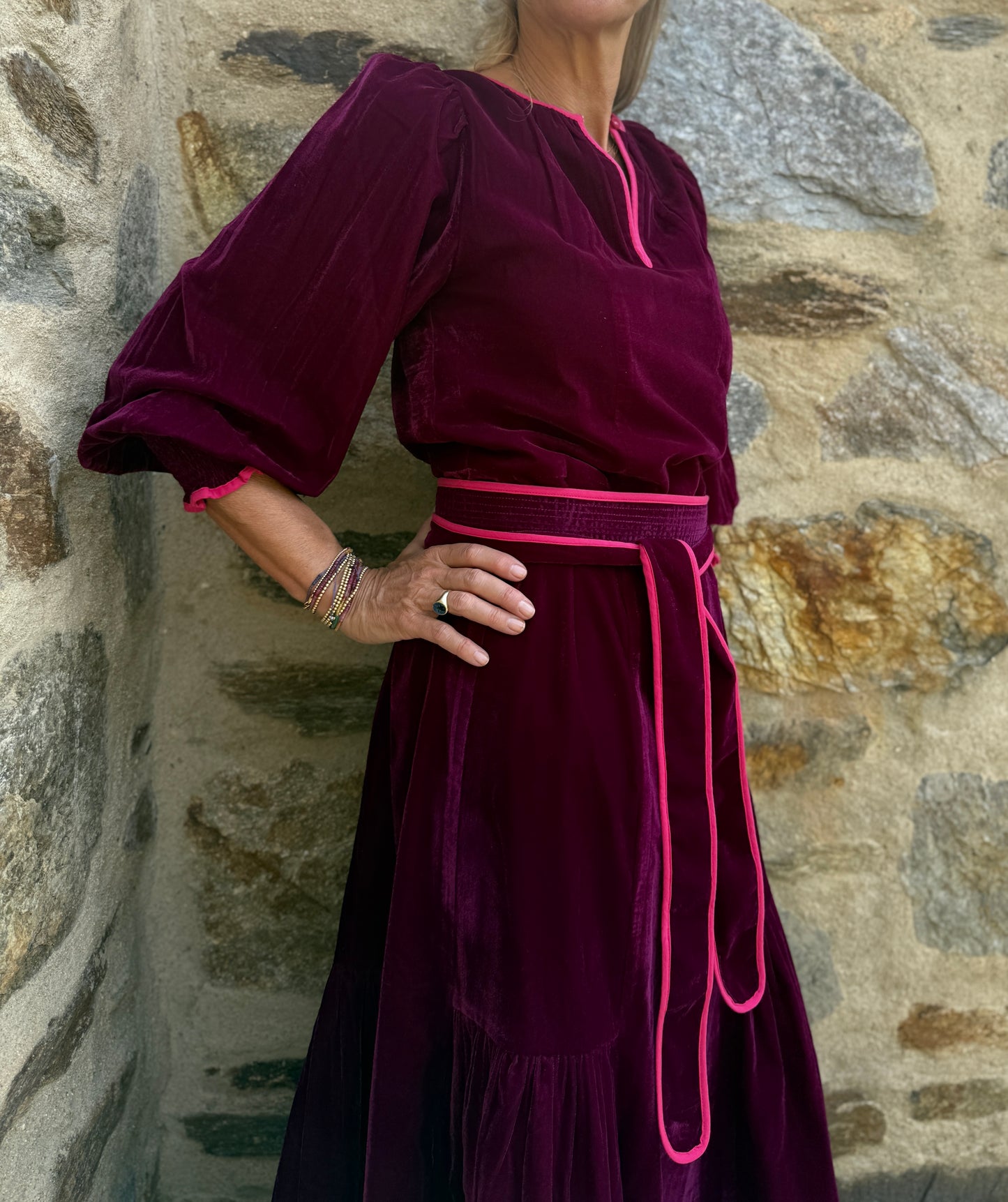 Freya - Burgundy Velvet - shipping mid next week