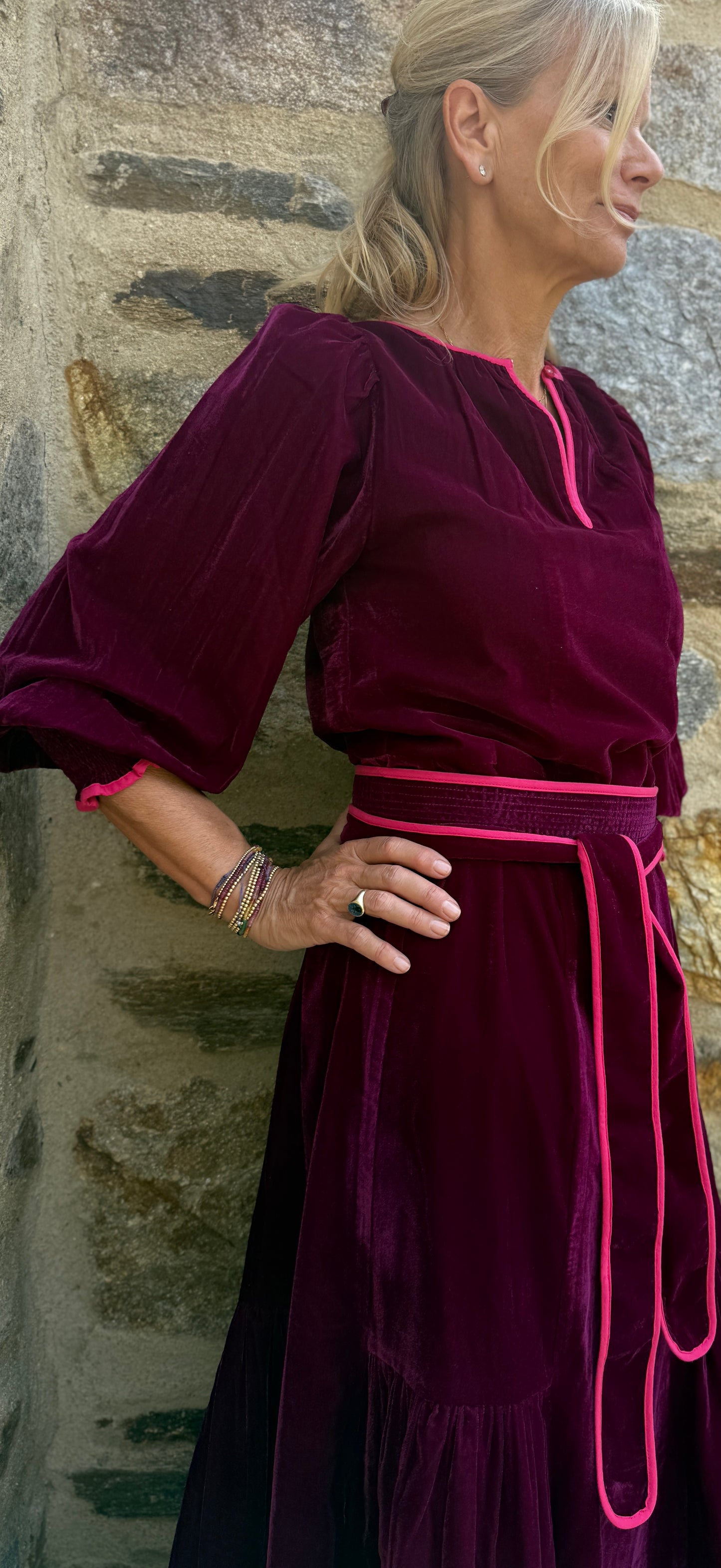 Freya - Burgundy Velvet - shipping mid next week