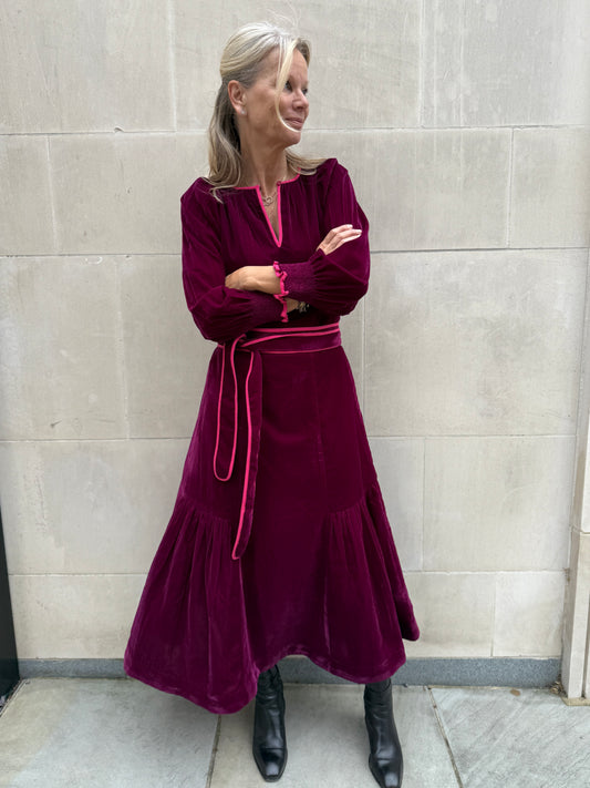 Freya - Burgundy Velvet - shipping mid next week