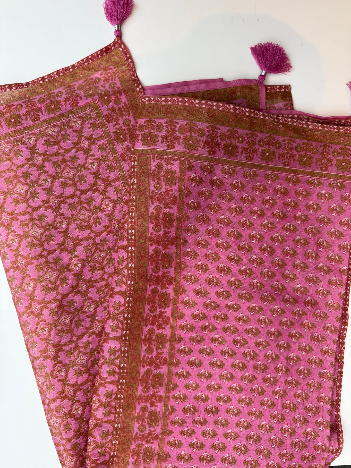 Sarong - Bright Pink and Rust