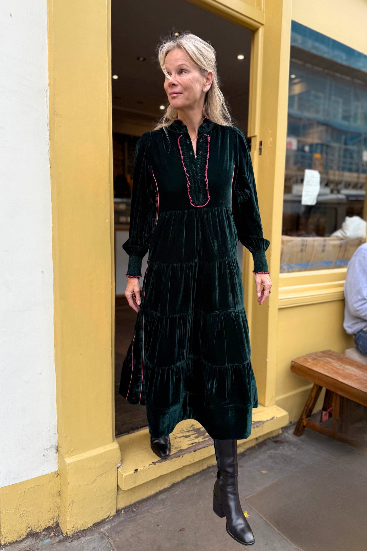 Deborah - Teal Green Velvet (pre-order - shipping wc 24th Nov)