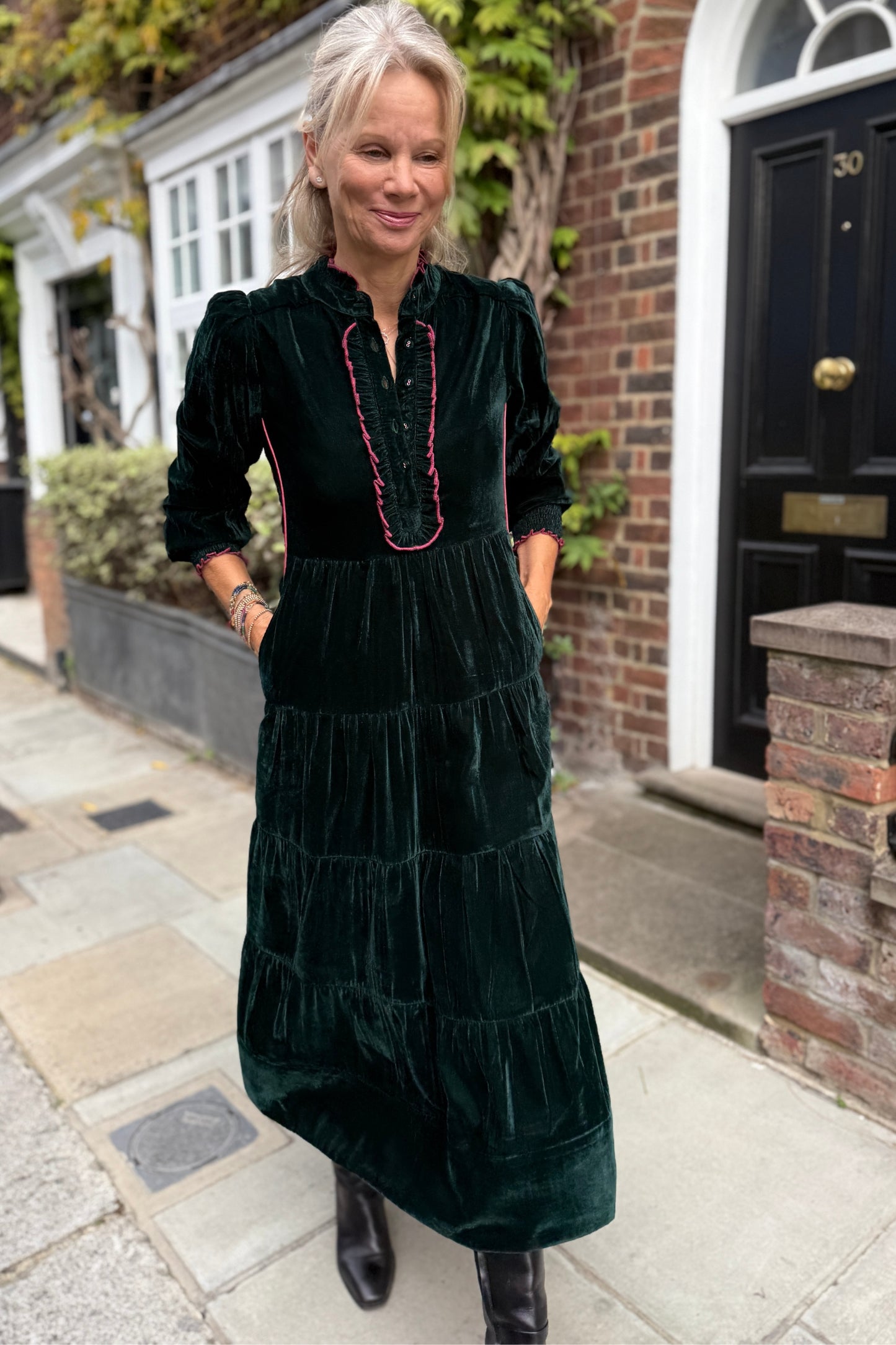 Deborah - Teal Green Velvet (pre-order - shipping wc 24th Nov)