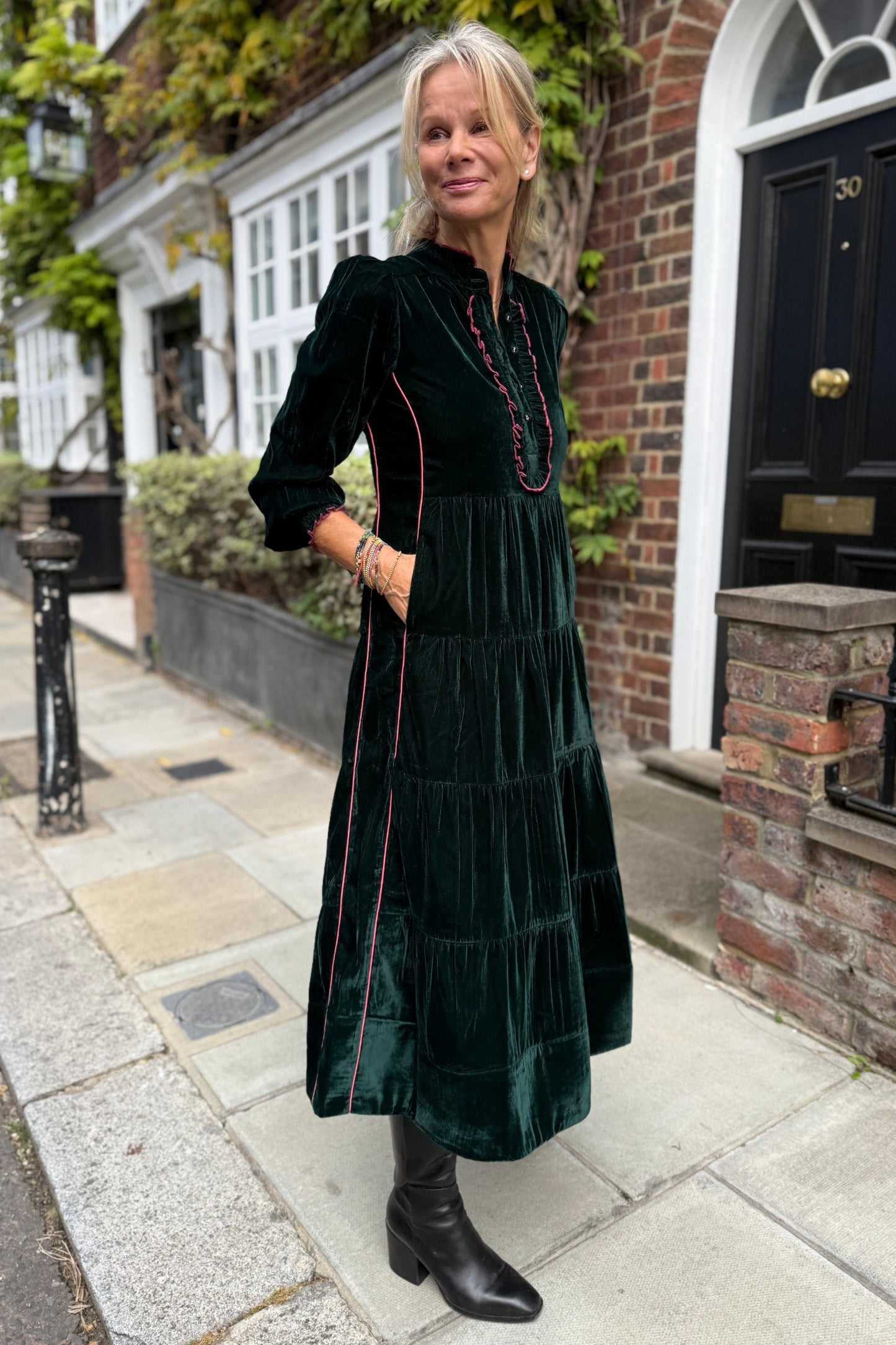 Deborah - Teal Green Velvet (pre-order - shipping wc 24th Nov)