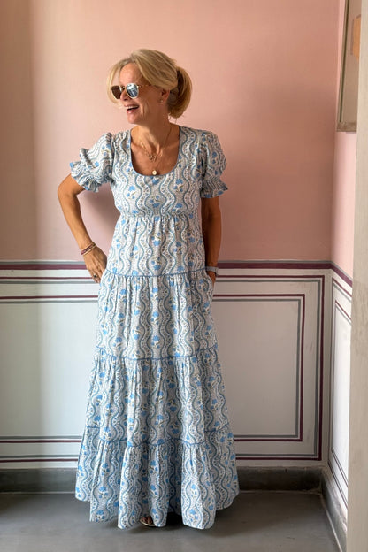 Dani - Blue Trellis (pre-order for delivery w/c 9th Feb)