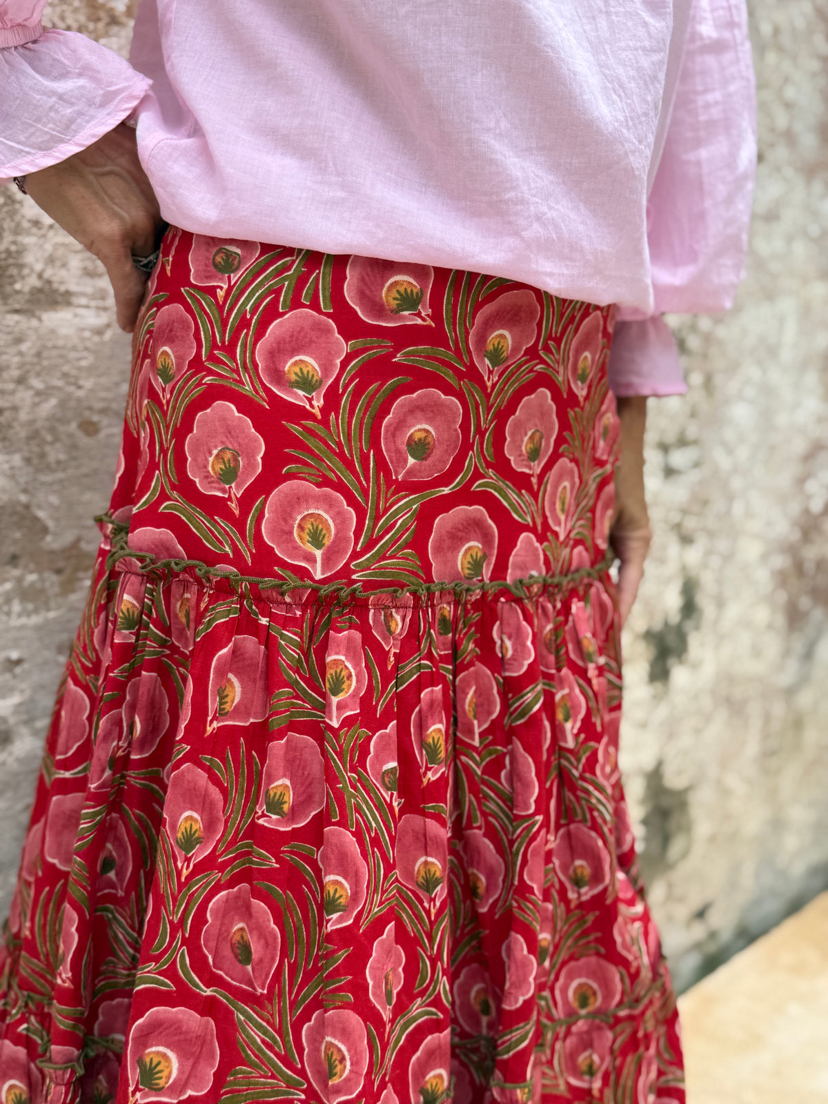 Tatjana Skirt - Red Daisy