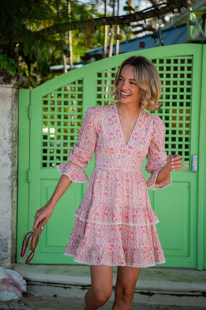 Eliza Mini - Pink Trellis