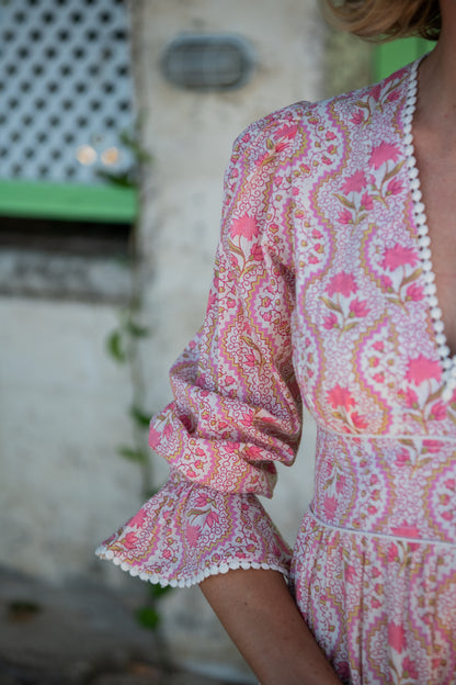 Eliza Mini - Pink Trellis