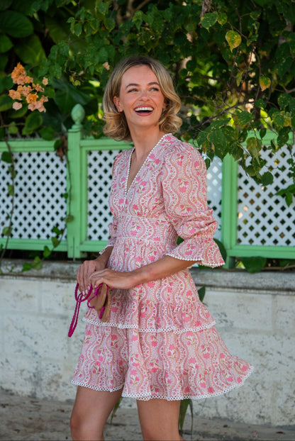 Eliza Mini - Pink Trellis