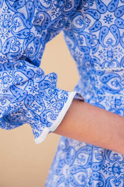 Olivia - Blue Catherine Wheel