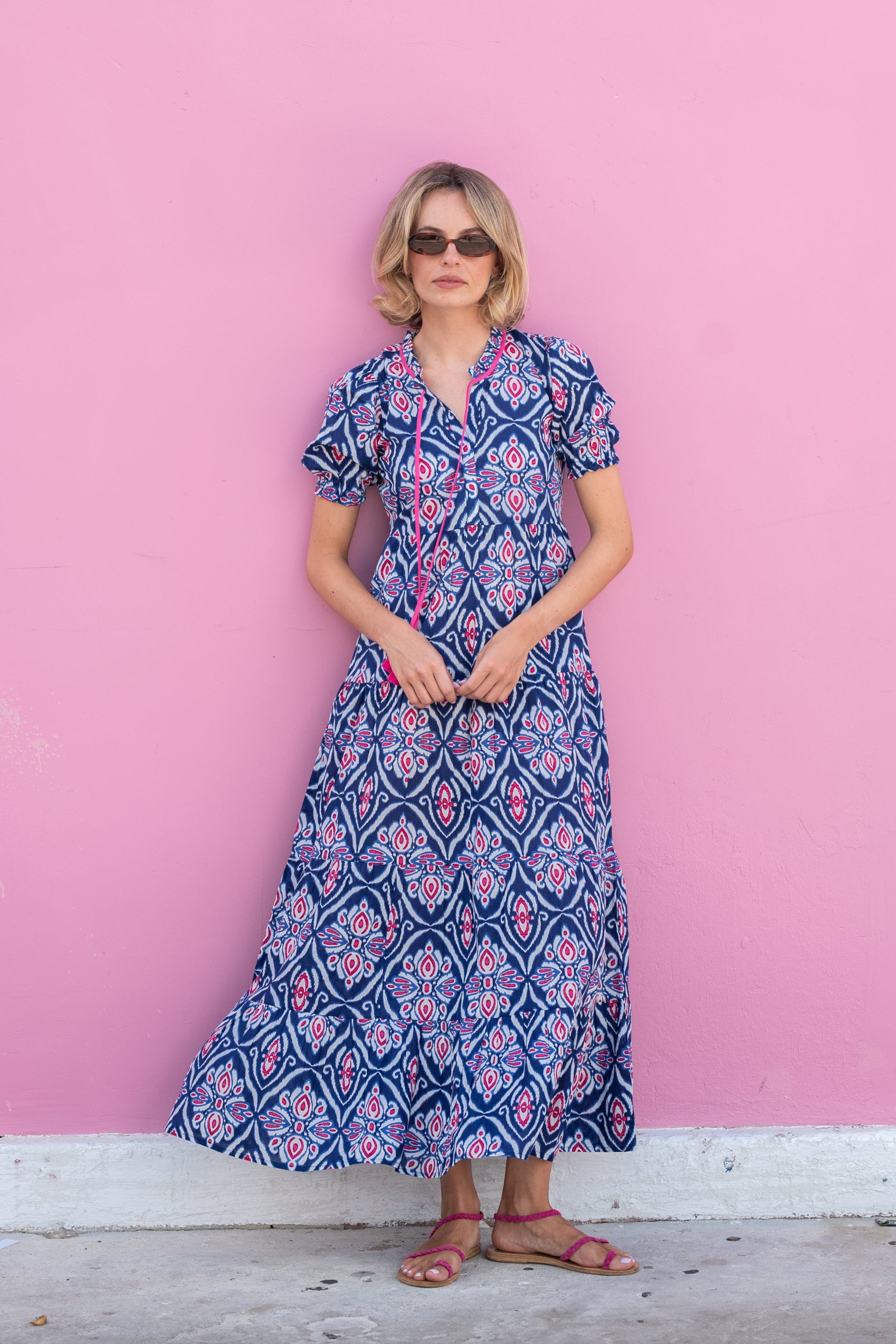 Tasha - Blue Ikat Lexy London Tasha - Blue Ikat Lexy London