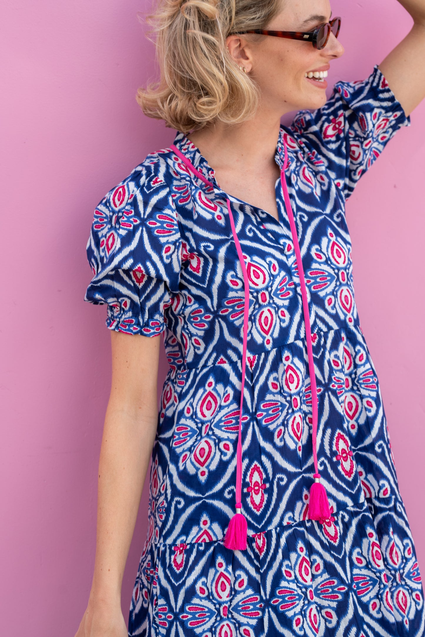 Tasha - Blue Ikat (pre-order for delivery w/c 9th Feb)