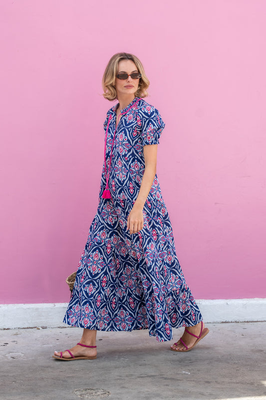 Tasha - Blue Ikat (pre-order for delivery w/c 9th Feb)