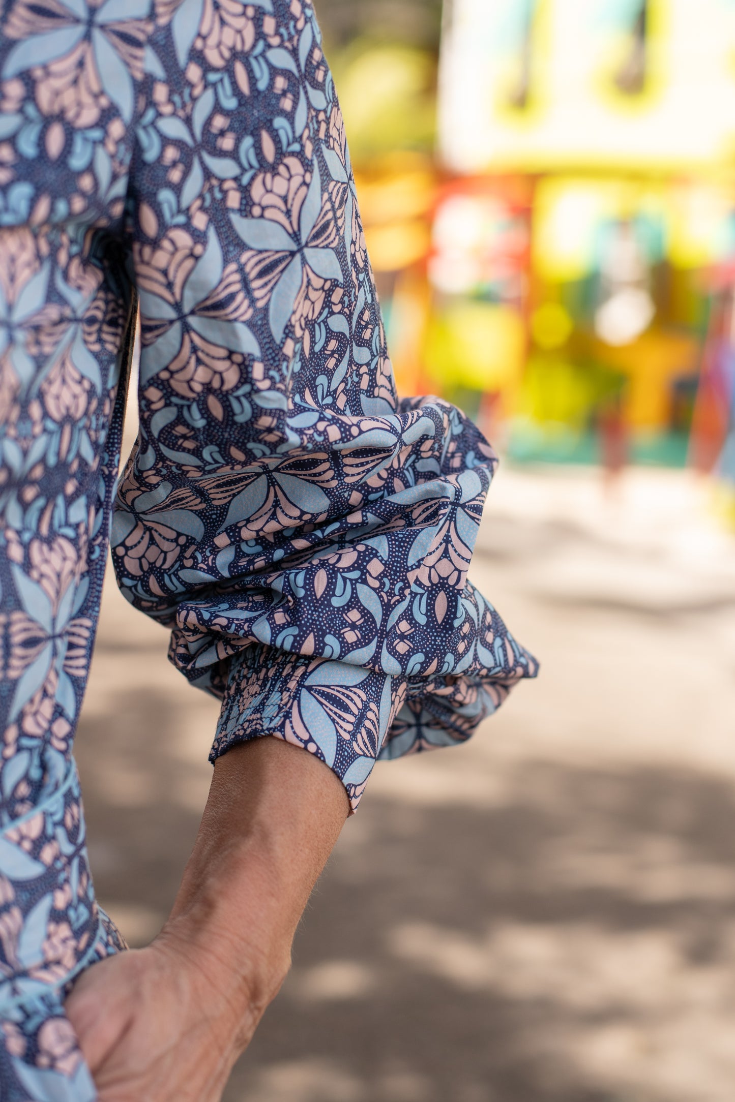 Alex Shirt dress - Blue Deco