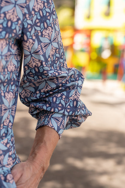 Alex Shirt dress - Blue Deco