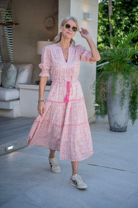 Tara - Pink Trellis (pre-order for delivery w/c 9th Feb)