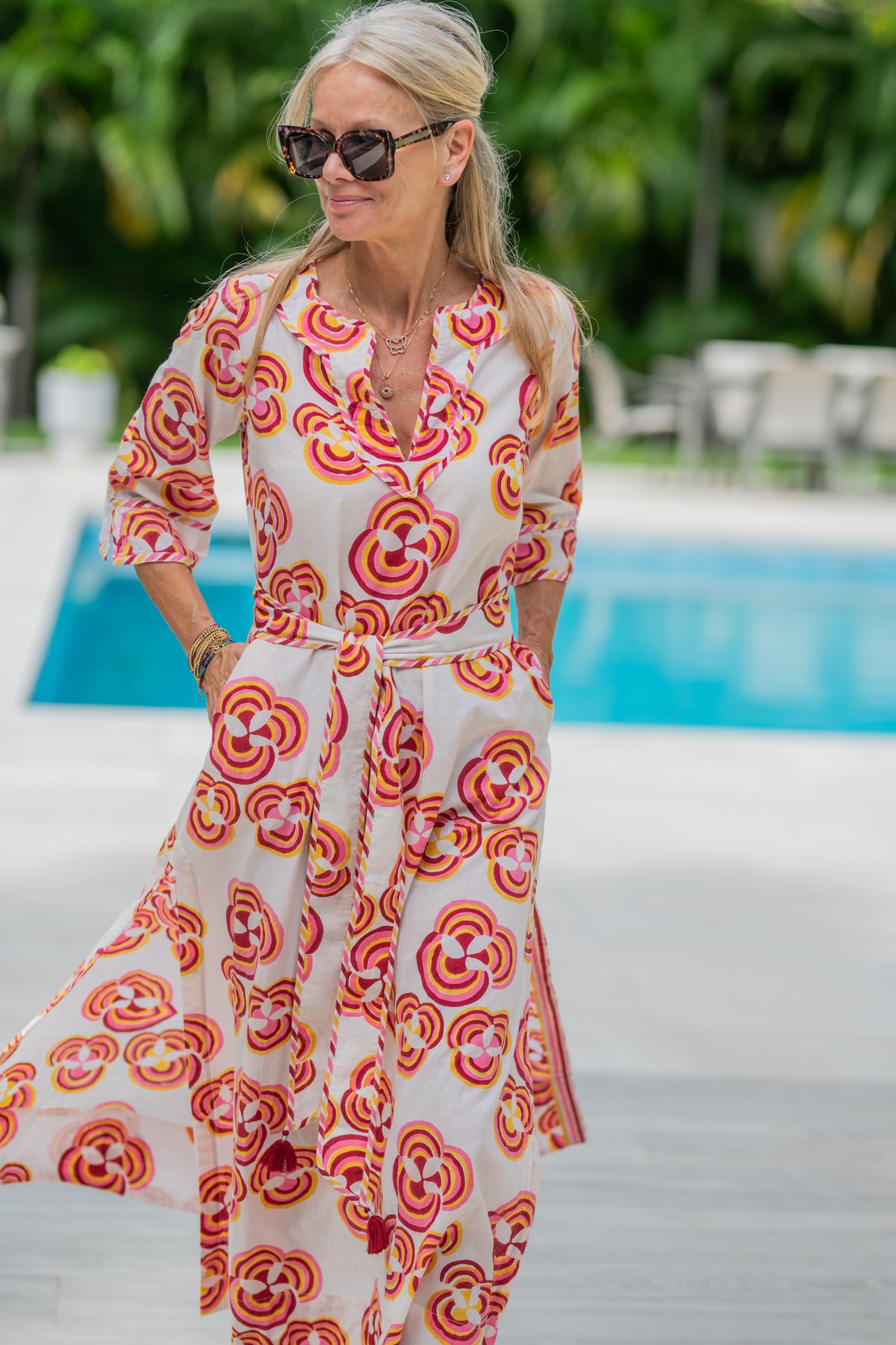 Martine Kaftan Dress - Bubbles