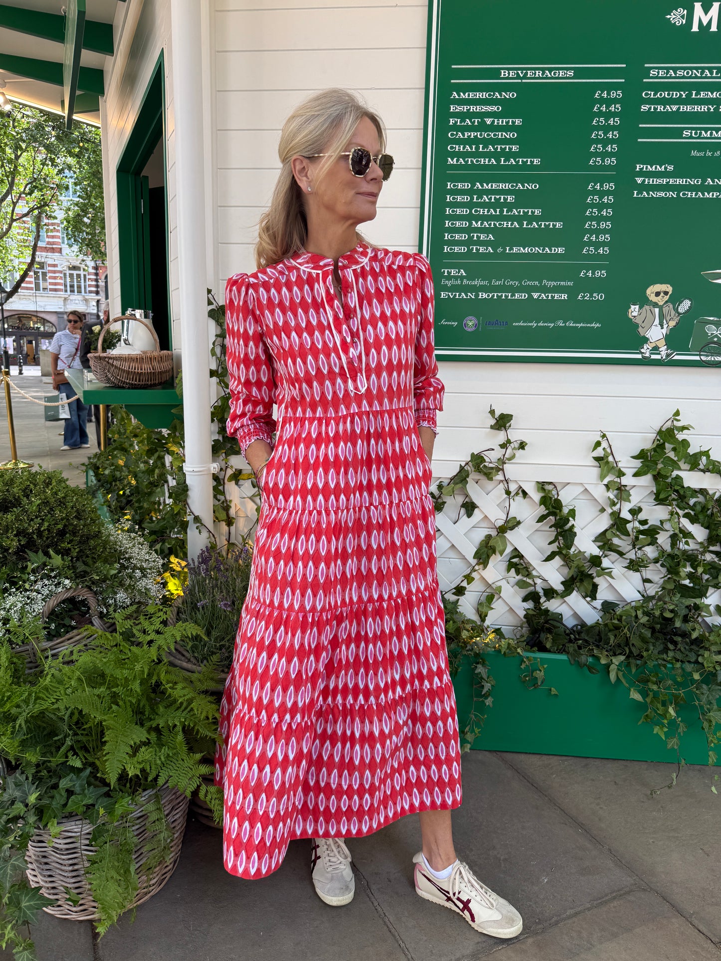 Upstanding Collar Deborah - Red Honeycombe