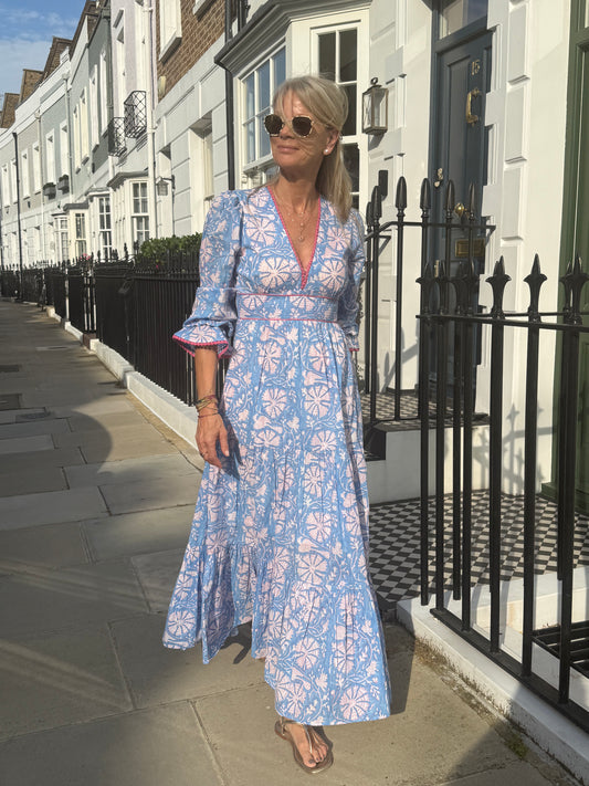 Eliza Dress - Blue Cornflower