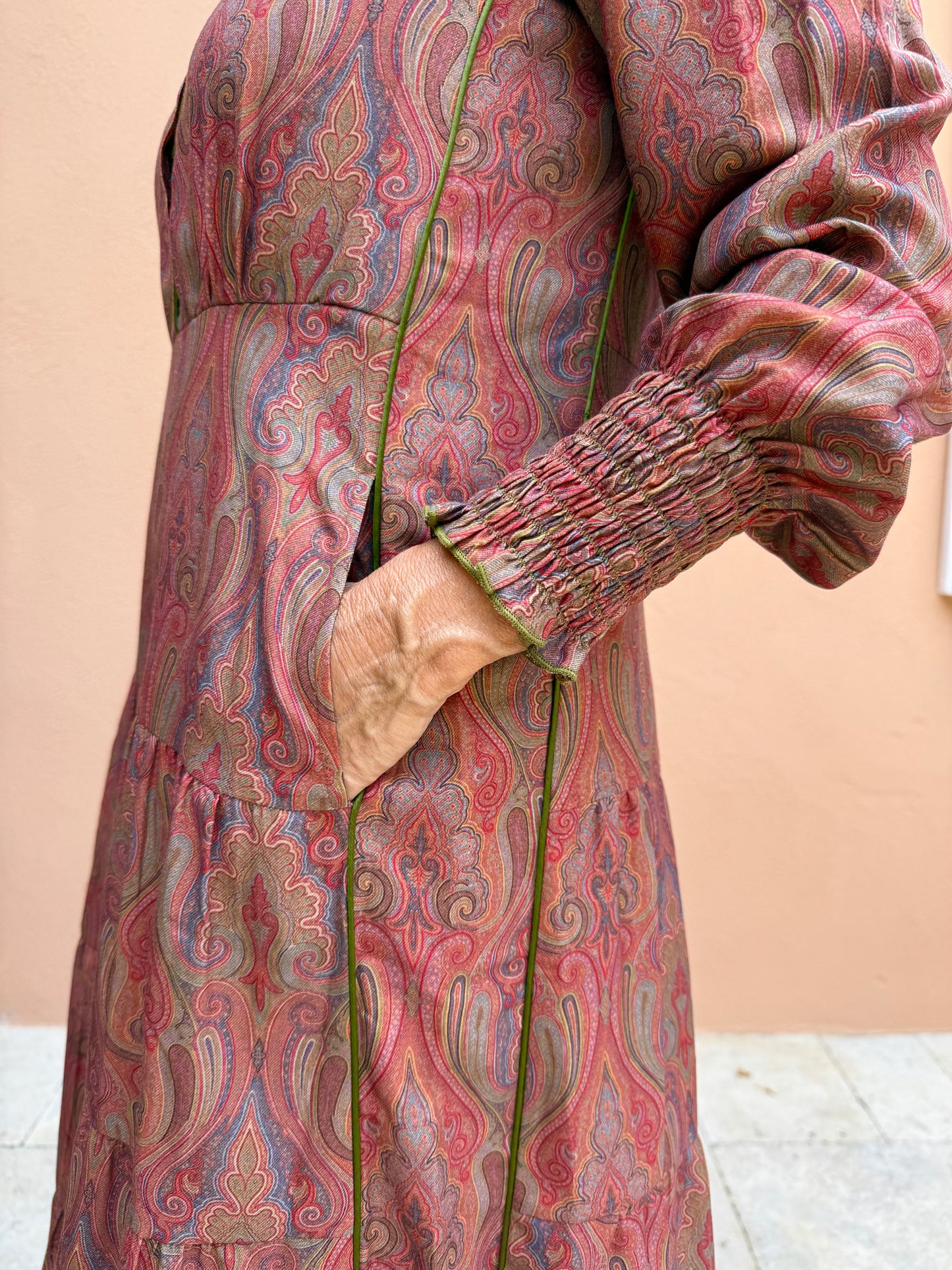 Collared Deborah - Winter Paisley