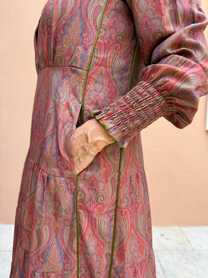 Collared Deborah - Winter Paisley