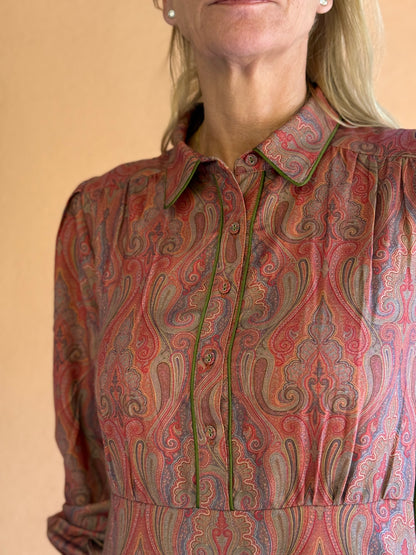 Collared Deborah - Winter Paisley