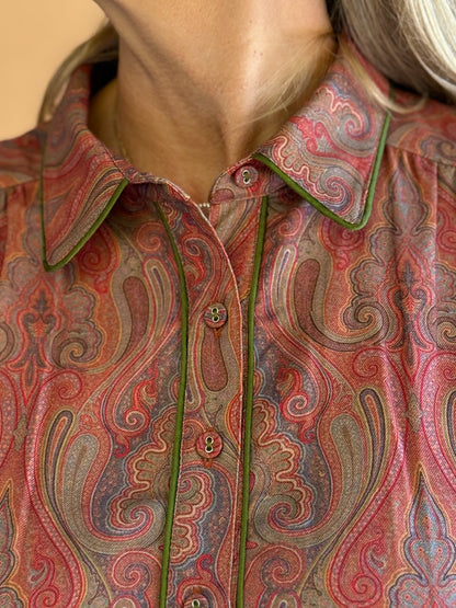 Collared Deborah - Winter Paisley