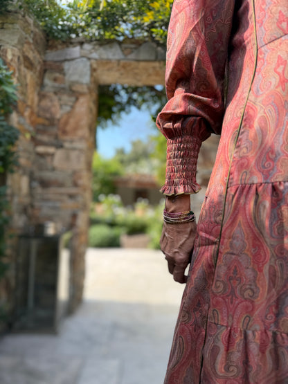 Collared Deborah - Winter Paisley