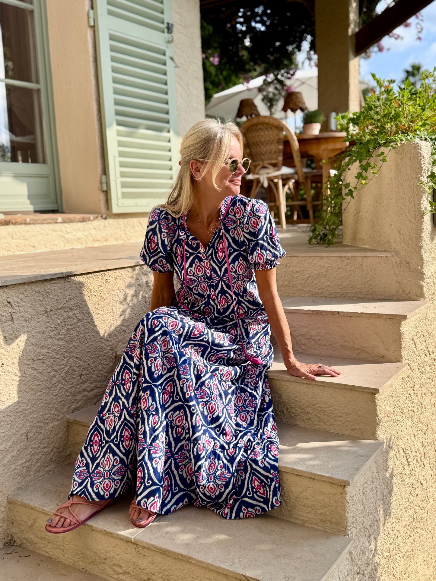 Tasha - Blue Ikat (pre-order for delivery w/c 9th Feb)