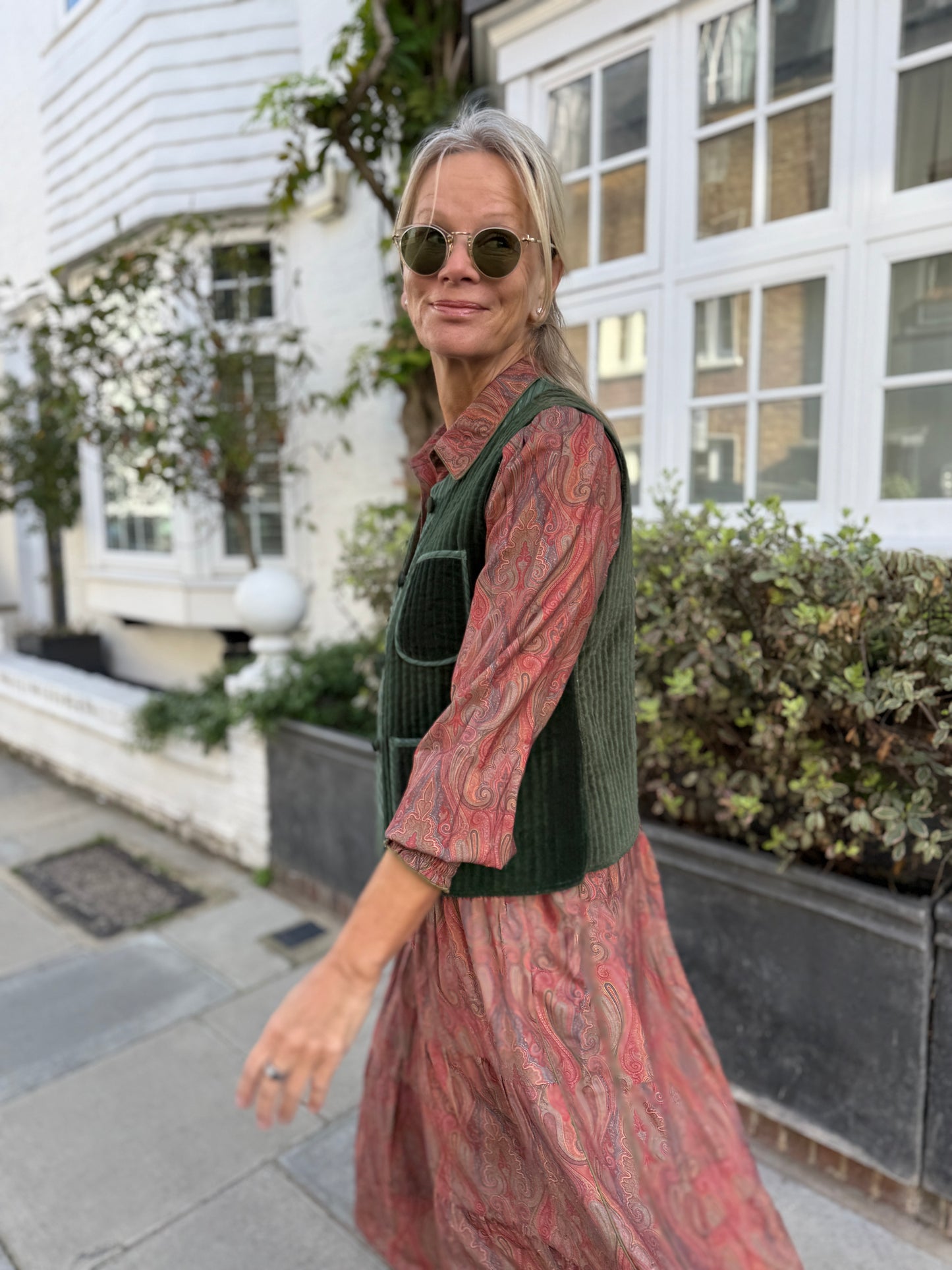 Collared Deborah - Winter Paisley