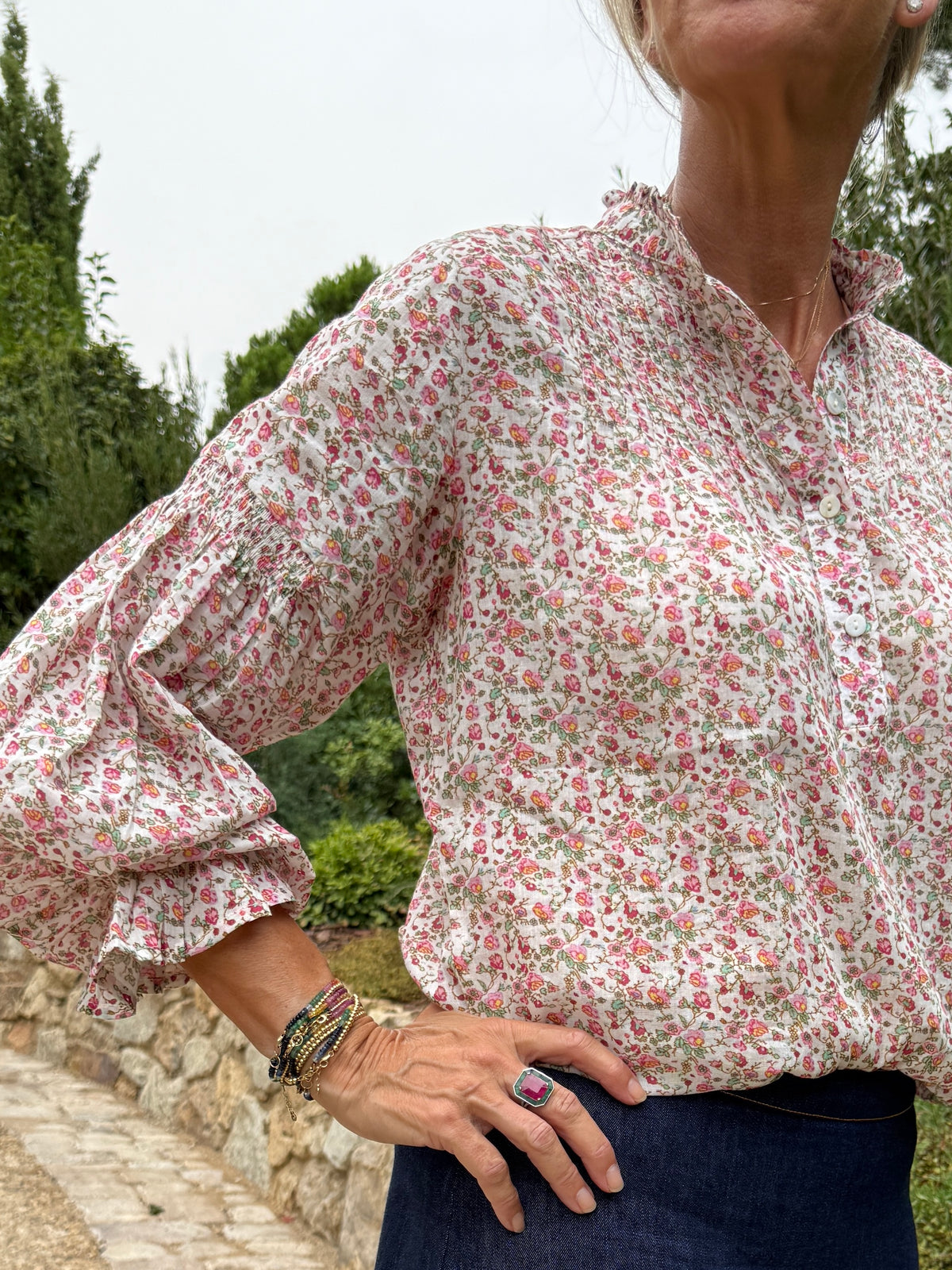 Amy Blouse - Garden Ditsy