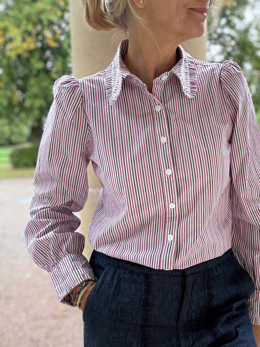 Bella Blouse - Multi Stripe