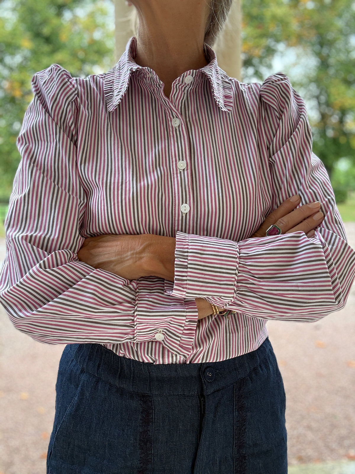 Bella Blouse - Multi Stripe