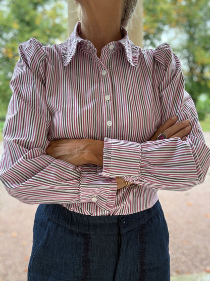 Bella Blouse - Multi Stripe