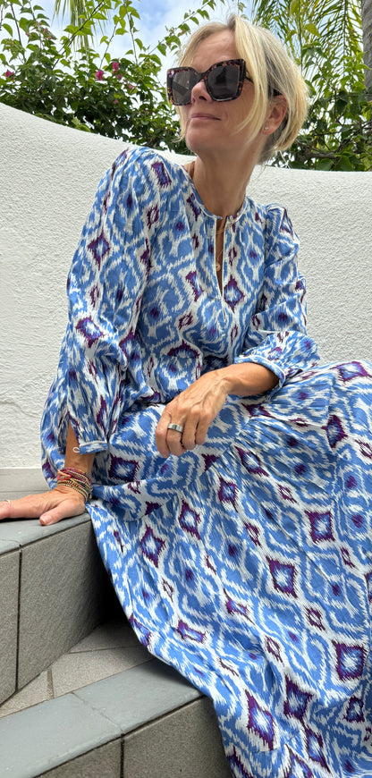 Pippa - Small Blue Ikat