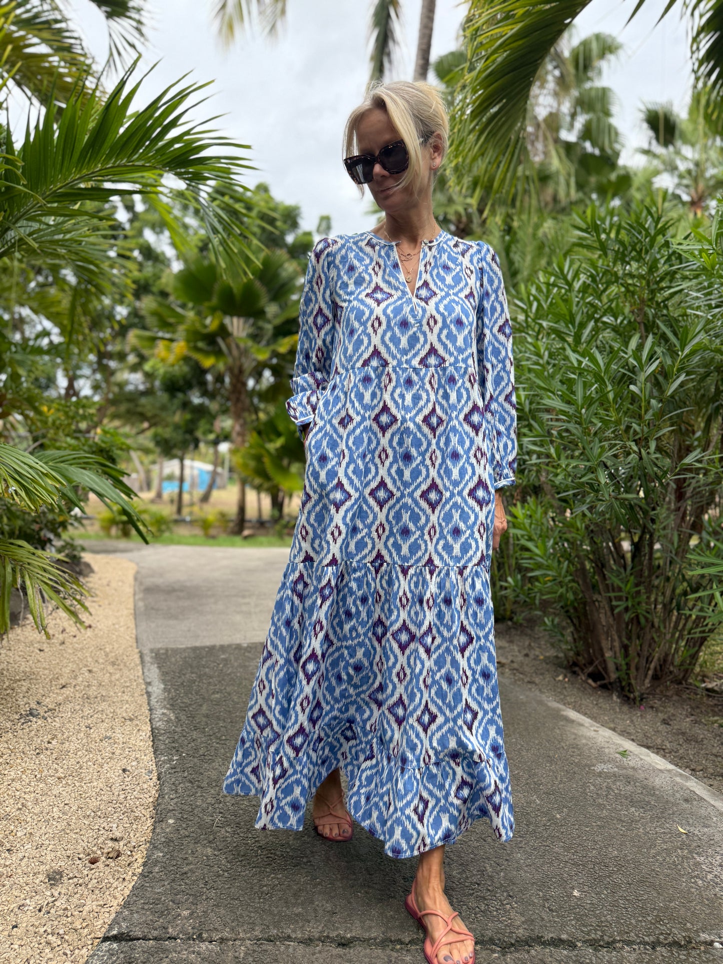 Pippa - Small Blue Ikat