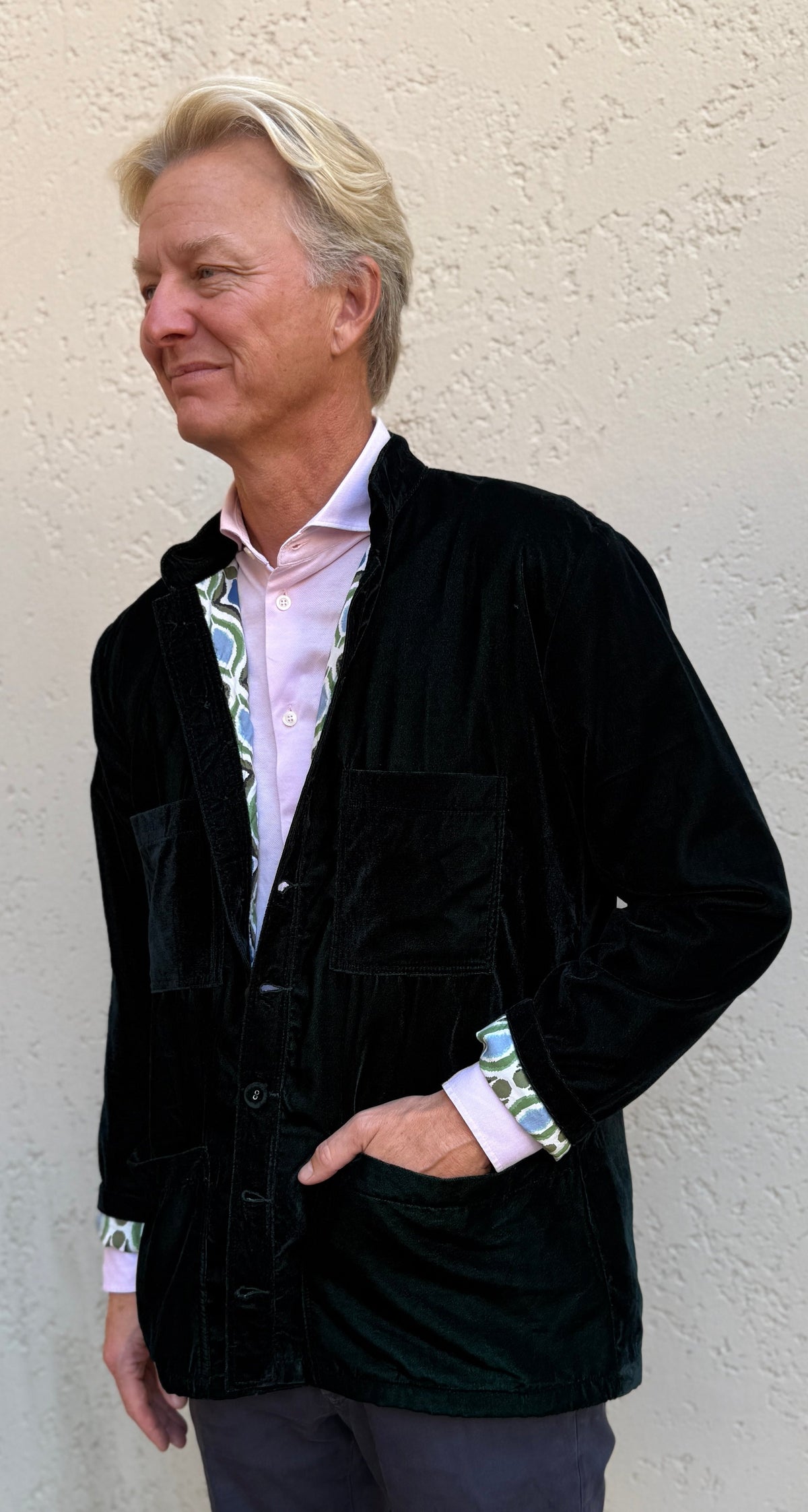 Tom Velvet Jacket Deep Bottle Green