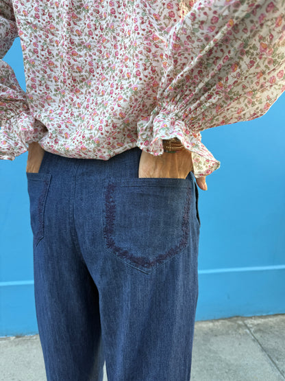 Paige Trousers - Embroidered Denim - WATCH VIDEO BEFORE YOU BUY!!!