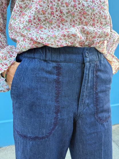 Paige Trousers - Embroidered Denim - WATCH VIDEO BEFORE YOU BUY!!!
