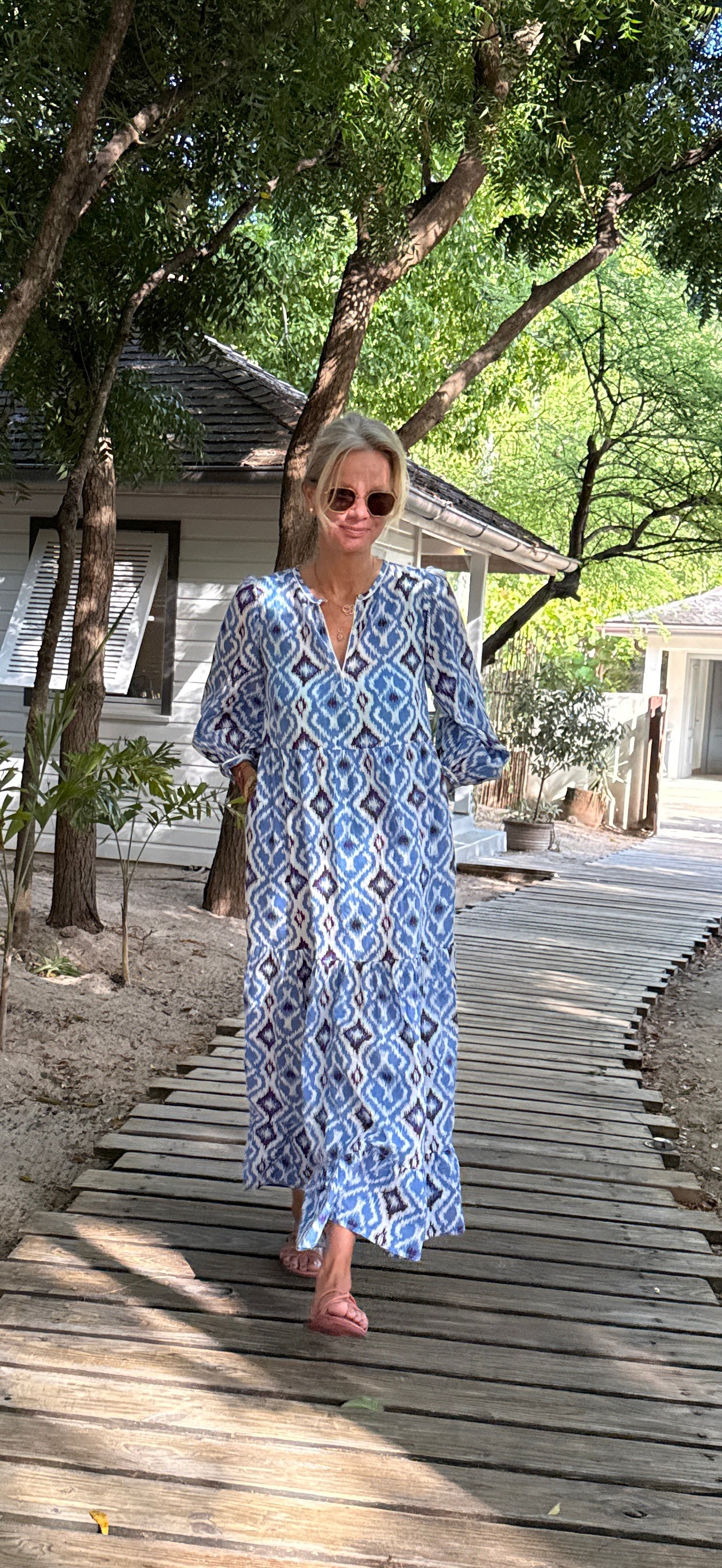 Pippa - Small Blue Ikat