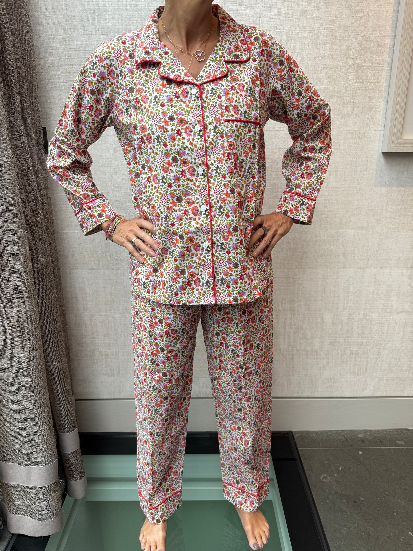 Pyjama Set - Orange Meadow