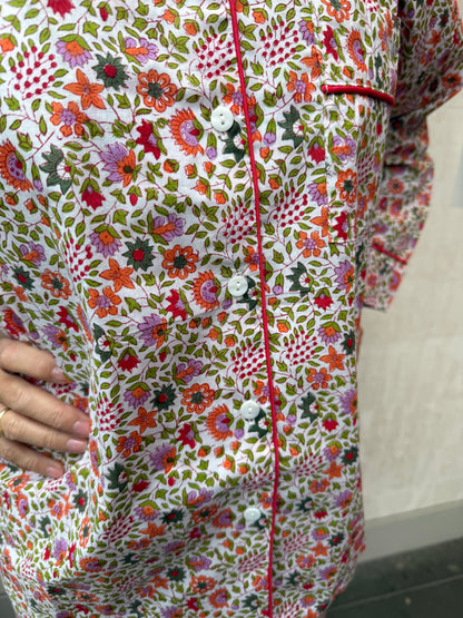 Pyjama Set - Orange Meadow