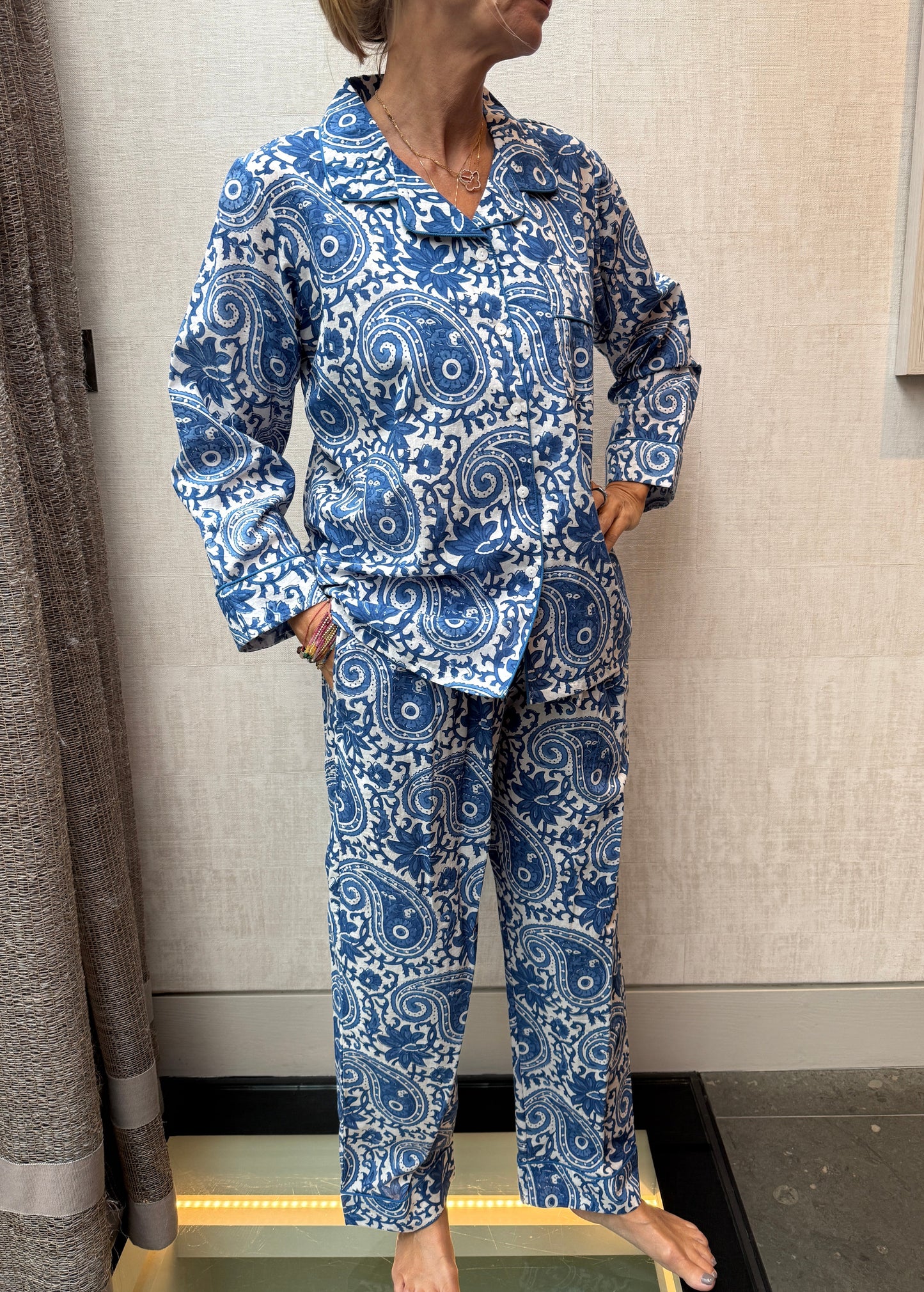Pyjama Set - Blue Paisley