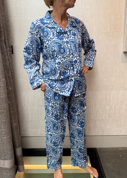 Pyjama Set - Blue Paisley