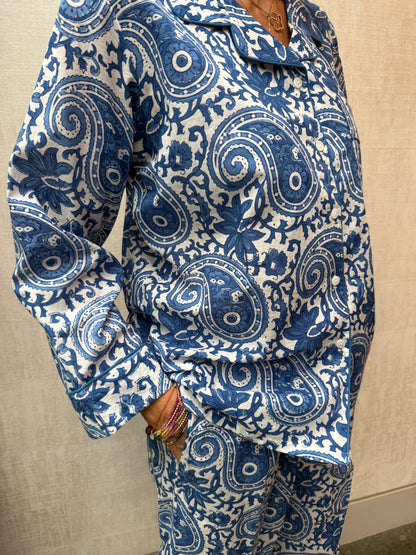 Pyjama Set - Blue Paisley