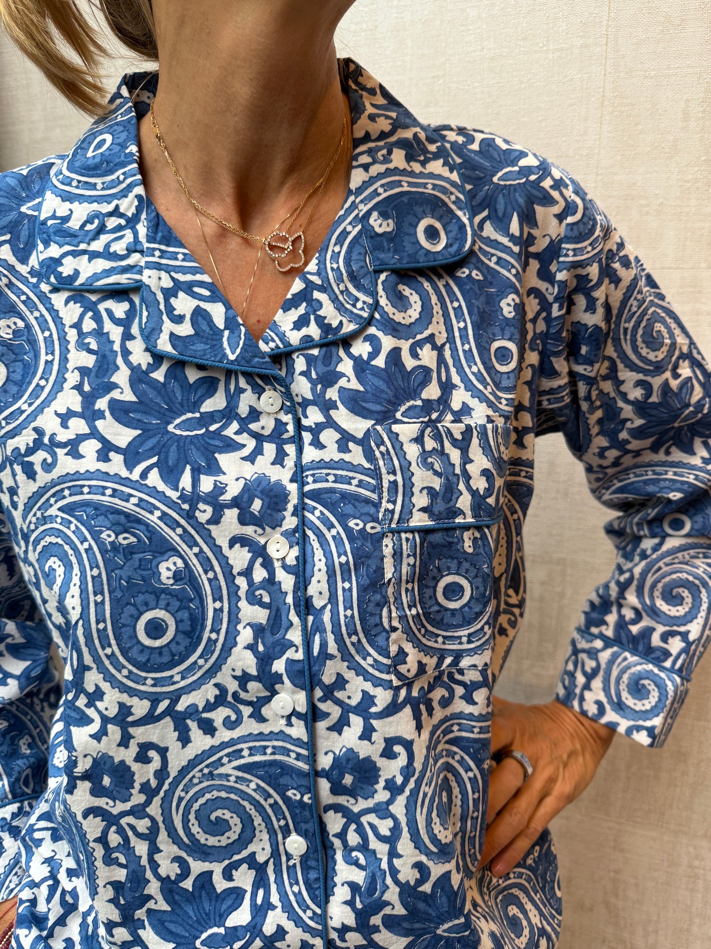 Pyjama Set - Blue Paisley