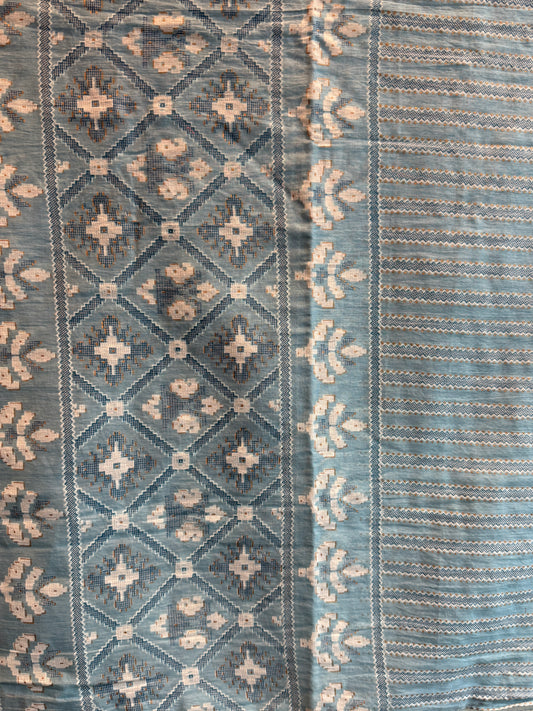 Sarong - Geometric Blue Grey