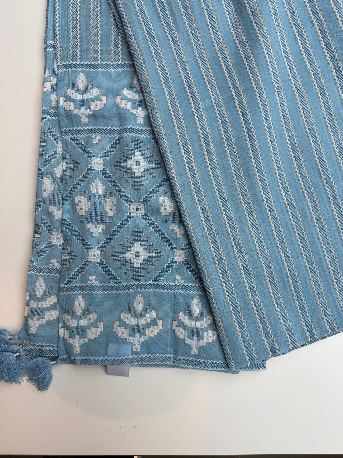 Sarong - Geometric Blue Grey