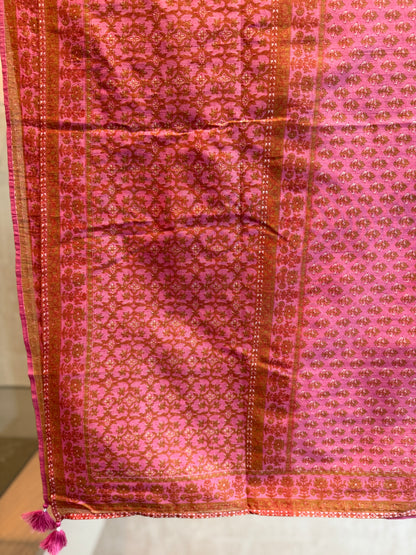 Sarong - Bright Pink and Rust