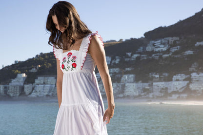 Lexy - White Embroidered Poplin